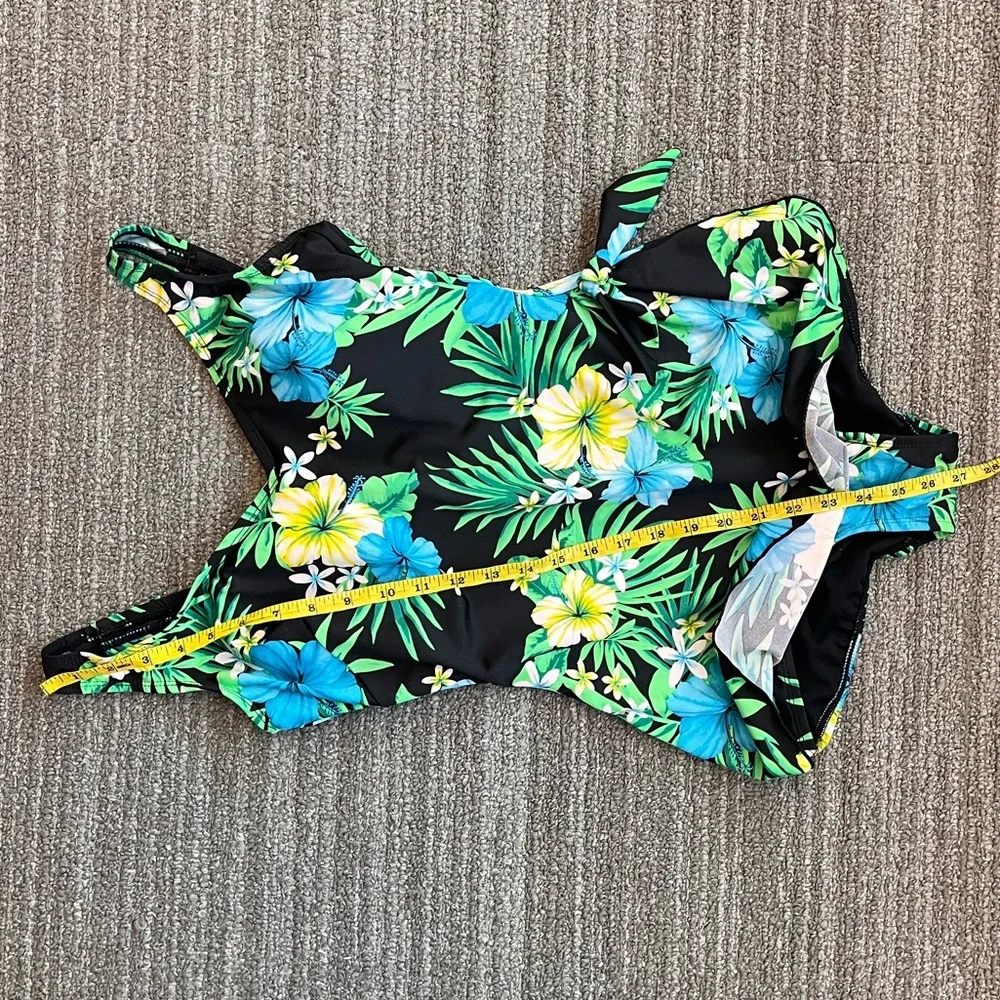 Roxanne Sarong Front Swimdress Swim Dress Swimsuit One Piece Bra Size 10 34D